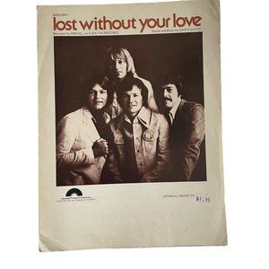Lost Without Your Love Sheet Music Bread Vintage 1976 u